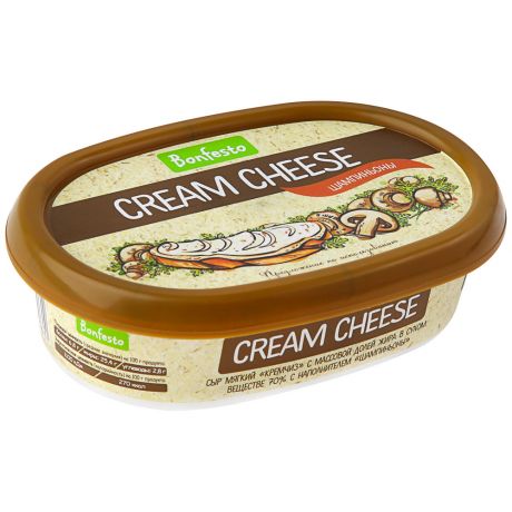 Сыр мягкий Cream Cheese Bonfesto Шампиньоны 70% 170 г