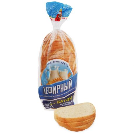 Батон Кефирный ЗАО Хлеб в нарезке 200 г