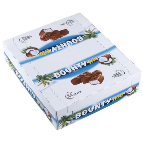 Батончик шоколадный BountyTrio 82.5 г (24 штуки)