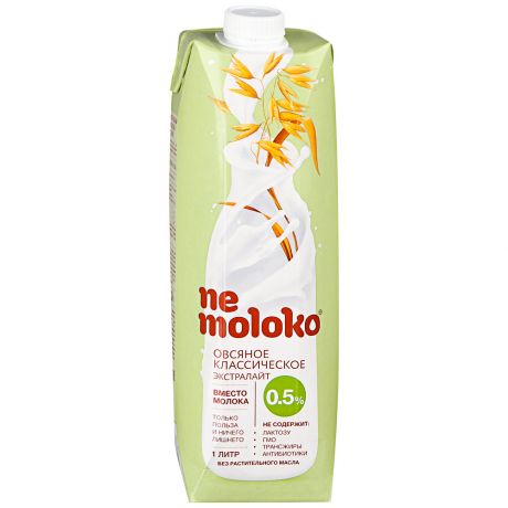 Напиток овсяный Nemoloko классический экстралайт 0.5% 1 л