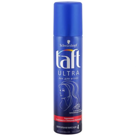 Лак для волос Taft Ultra Укрепление и устойчивость к внешним факторам сверхсильная фиксация 75 мл