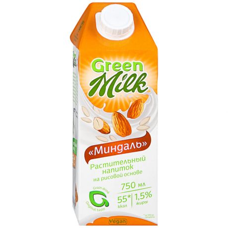 Напиток Green Milk Миндаль на рисовой основе 0,75 л