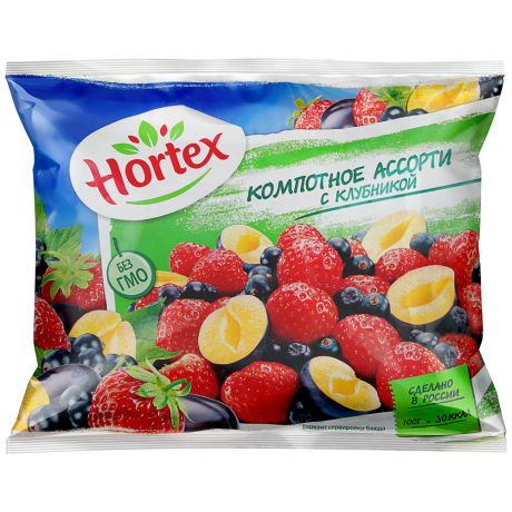 Смесь фруктово-ягодная Hortex с клубникой замороженная 300 г