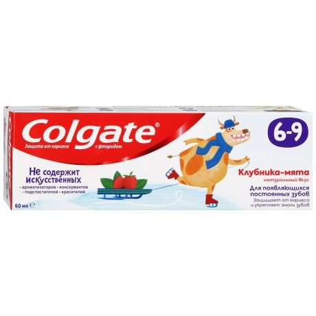 Зубная паста детская Colgate Клубника-мята с фторидом с 6 до 9 лет 60 мл