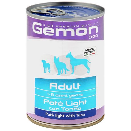 Корм влажный для собак Monge Gemon Dog Light облегченный с тунцом 400 г