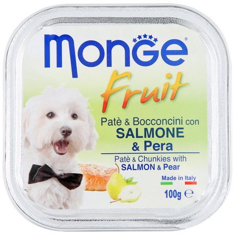 Корм влажный для собак Monge Dog Fruit лосось с грушей 100 г