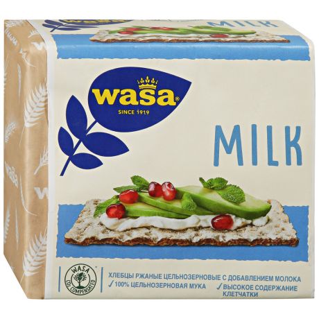 Хлебцы Wasa Milk ржаные цельнозерновые с добавлением молока 230 г