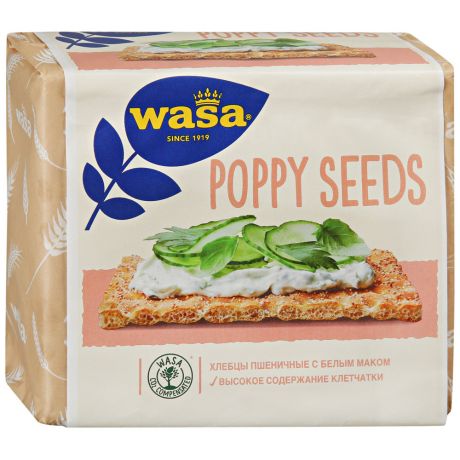 Хлебцы Wasa Poppy Seeds пшеничные с белым маком 240 г