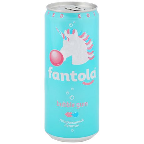 Напиток Черноголовка сильногазированный Fantola Bubble Gum 330 мл