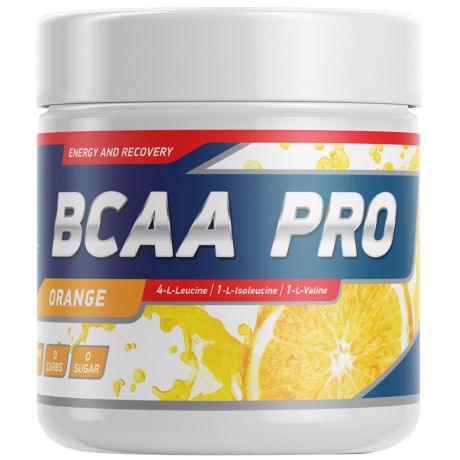 Аминокислоты BCAA Pro GeneticLab Nutrition со вкусом апельсина 250 г
