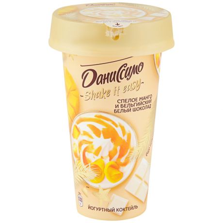 Коктейль йогуртный Даниссимо Спелое манго и бельгийский белый шоколад 190 г