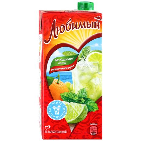 Напиток Любимый сокосодержащий МоХитовое лето 0.95 л