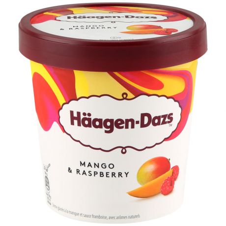 Мороженое пломбир Haagen Dazs манго и малина 400г