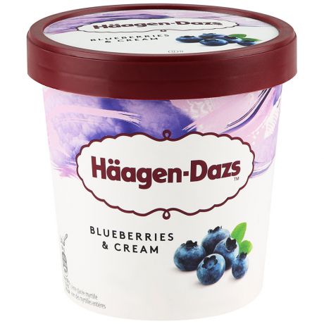 Мороженое пломбир Haagen Dazs черничное с голубикой 400 г