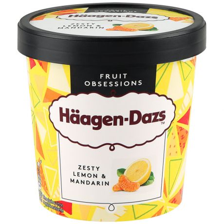 Мороженое пломбир Haagen Dazs лимон и мандарин 400 г