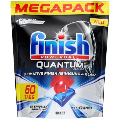 Таблетки для посудомоечной машины Finish Quantum Ultimate 60 штук