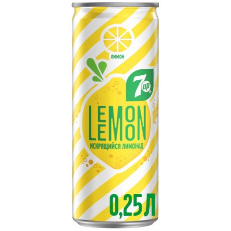 Напиток газированный 7UP Лемон Лемон Лимон 0.25 л