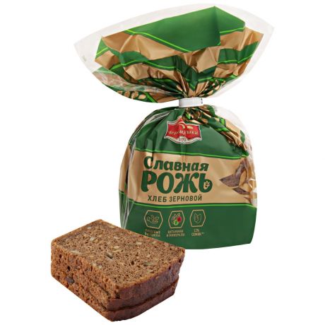 Хлеб Черемушки Славная Рожь зерновой половинка внарезку 350 г