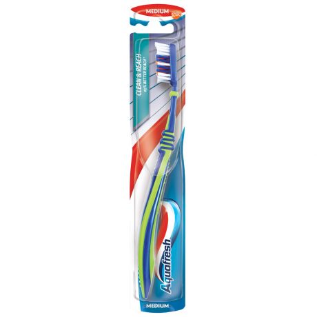 Зубная щетка Aquafresh Clean&Reach Medium средняя жесткость