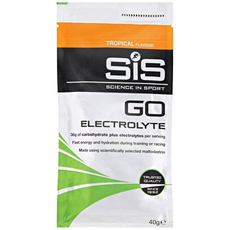 Напиток SiS углеводный с электролитами в порошке GO Electrolyte Powder вкус Тропические фрукты 40г