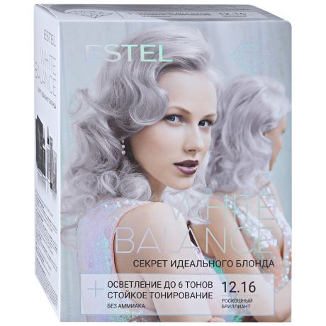 Набор Estel White Balance для окрашивания волос Секрет идеального блонда тон 12.16 Роскошный Бриллиант
