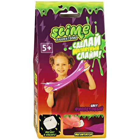 Набор малый Slime Лаборатория для девочек магнитный фиолетовый 100 г