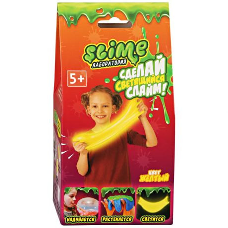 Набор малый Slime Лаборатория для девочек желтый 100 г