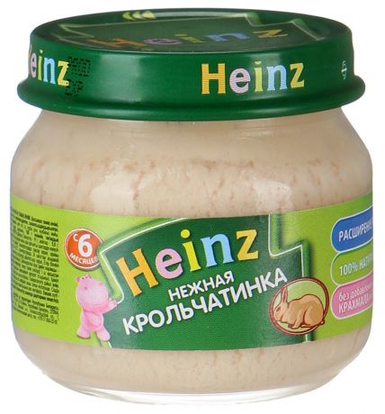 Пюре Heinz Нежная крольчатинка без сахара с 6 месяцев 80 г