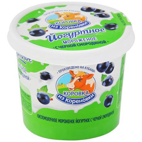 Мороженое Коровка из Кореновки йогуртное с черной смородиной 80 г