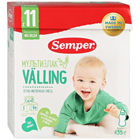 Смесь молочная сухая Semper Valling Мультизлаковый с 11 месяцев 435 г