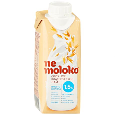 Напиток Nemoloko овсяный классический лайт 1.5% 250 мл