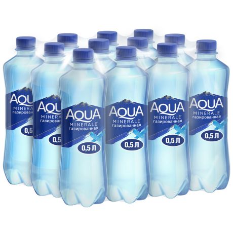 Вода питьевая Aqua Minerale газированная 12 штук по 0.5 л