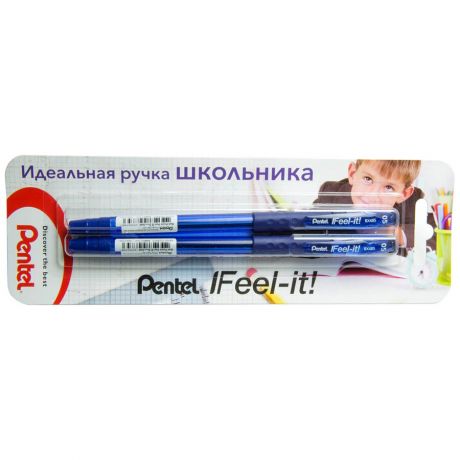 Ручка шариковая Pentel IFeel it! синяя 0,5мм 2шт