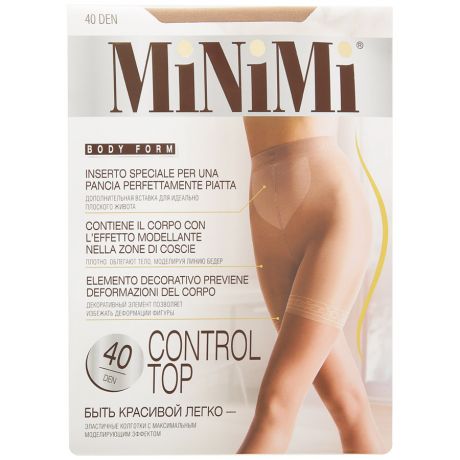 Колготки MiNiMi Control Top утяжка-шорты Caramello размер 2 40-140 den