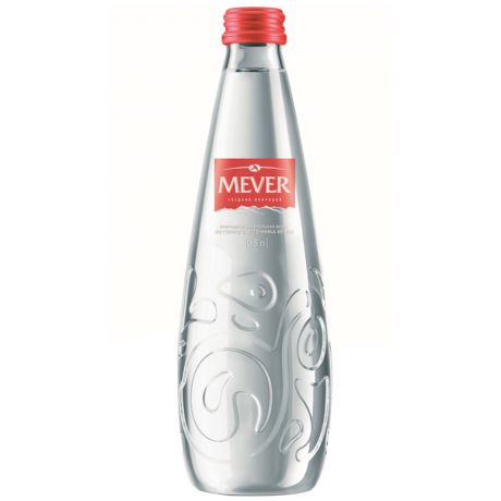Вода питьевая Mever природная негазированная 0.5 л стекло