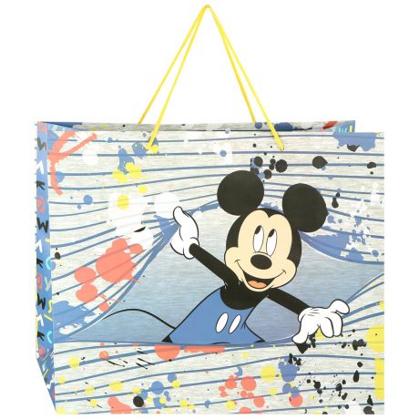 Пакет подарочный Disney Микки Маус Раздвигай границы с Микки 32,4x26x12,7см