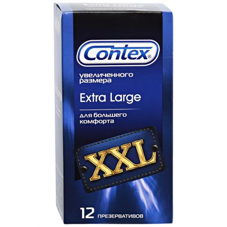 Презервативы Contex Extra Large увеличенного размера для большего комфорта 12шт