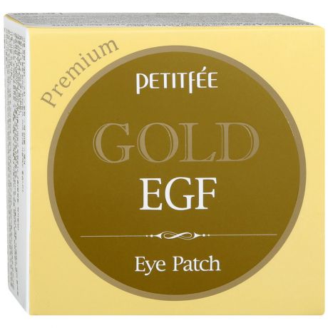 Патчи Petitfee гидрогелевые для глаз EGF и золото