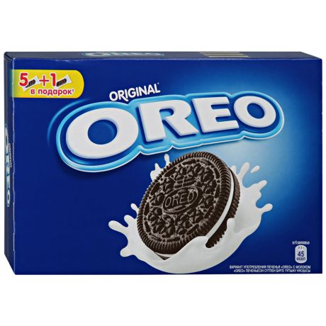 Печенье Oreo с какао и начинкой с ванильным вкусом, 228 г