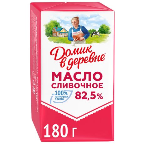 Масло Домик в деревне сливочное 82.5% 180 г