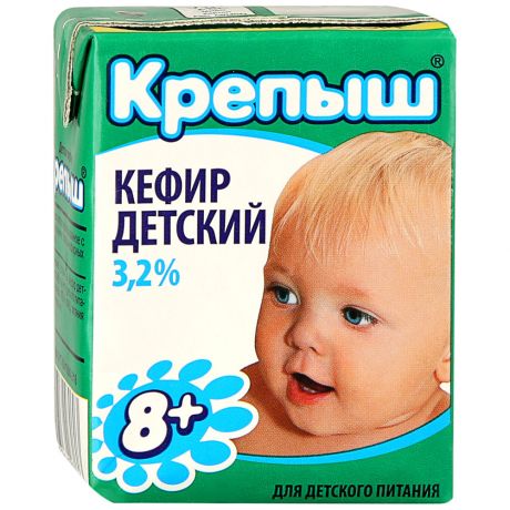 Кефир Крепыш с 8 месяцев 3.2% 204 г