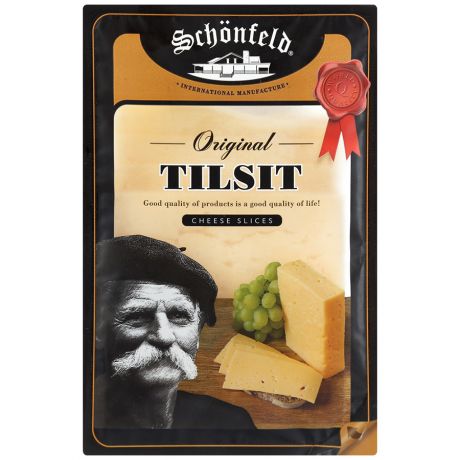 Сыр полутвердый Schonfeld Тильзитер нарезка 45% 150 г