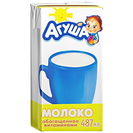 Молоко Агуша стерилизованное с 3 лет 3.2% 487 мл