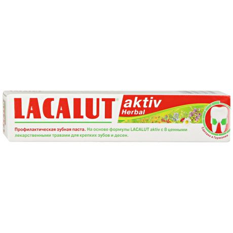 Зубная паста Lacalut Aktiv Herbal Лекарственные травы профилактическая 75 мл