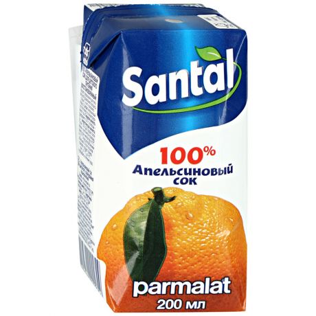 Сок Santal Апельсиновый 100% 200мл