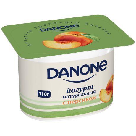 Йогурт Danone густой с персиком 2.9% 110 г