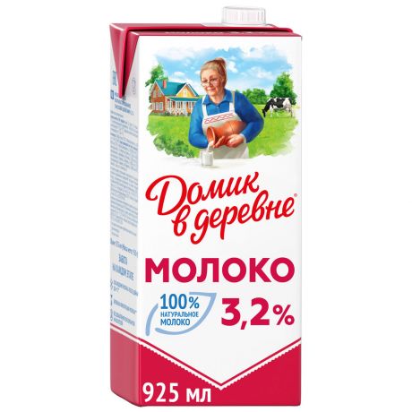 Молоко Домик в деревне ультрапастеризованное 3.2% 950 г