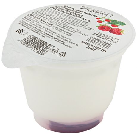 Йогурт Избёнка малина-земляника 2.5% 200 г