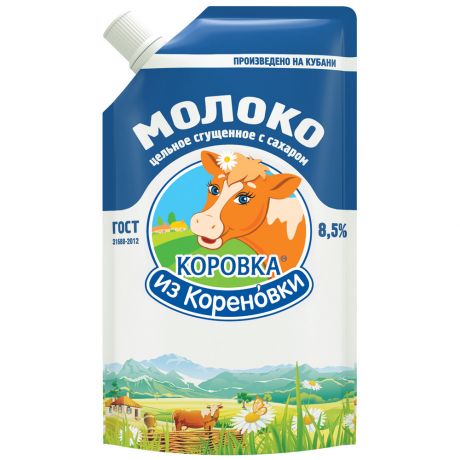 Молоко Коровка из Кореновки сгущенное цельное с сахаром 8.5% 270 г