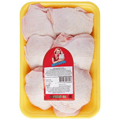 Бедро цыпленка-бройлера Моссельпром охлажденное на подложке 0.7-1.2 кг